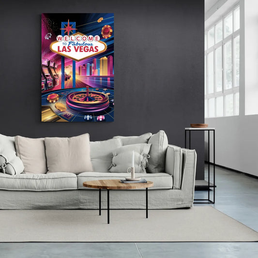 Las Vegas Casino Glamour - Canvas Wall Art Living Room