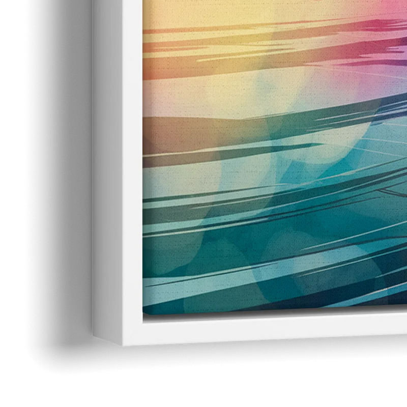 Fort Lauderdale Skyline Reflection - Close-Up White Frame Canvas