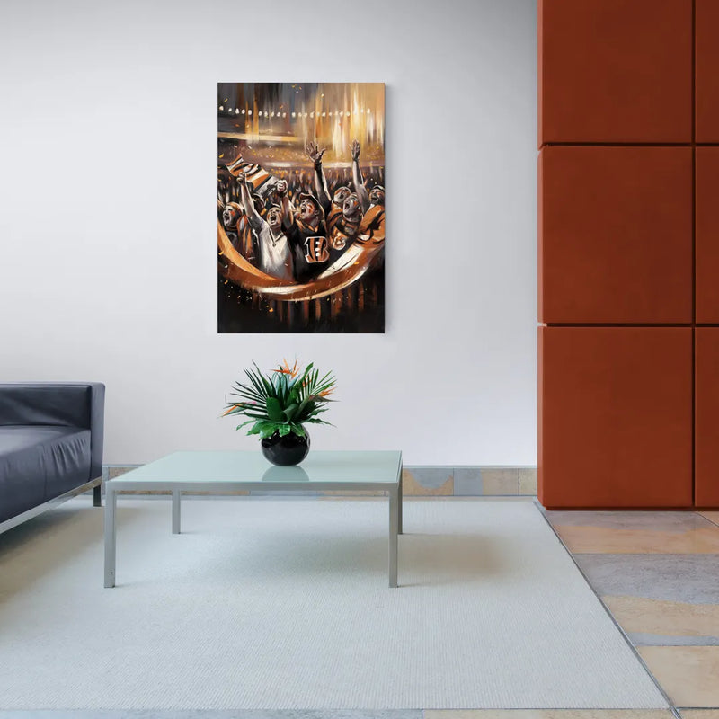 Cincinnati Bengals Fans in Action - Canvas Wall Art Living Room