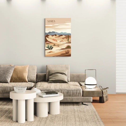 Marfa Desert Modern - Canvas Wall Art Living Room
