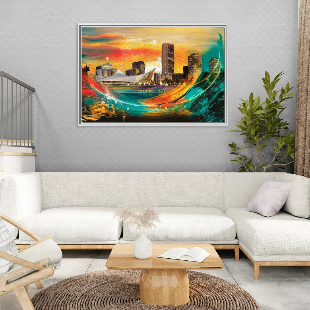 Milwaukee Festival Spirit - Living Room White Frame Canvas