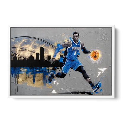 Orlando Magic Basketball Theme - White Frame Canvas