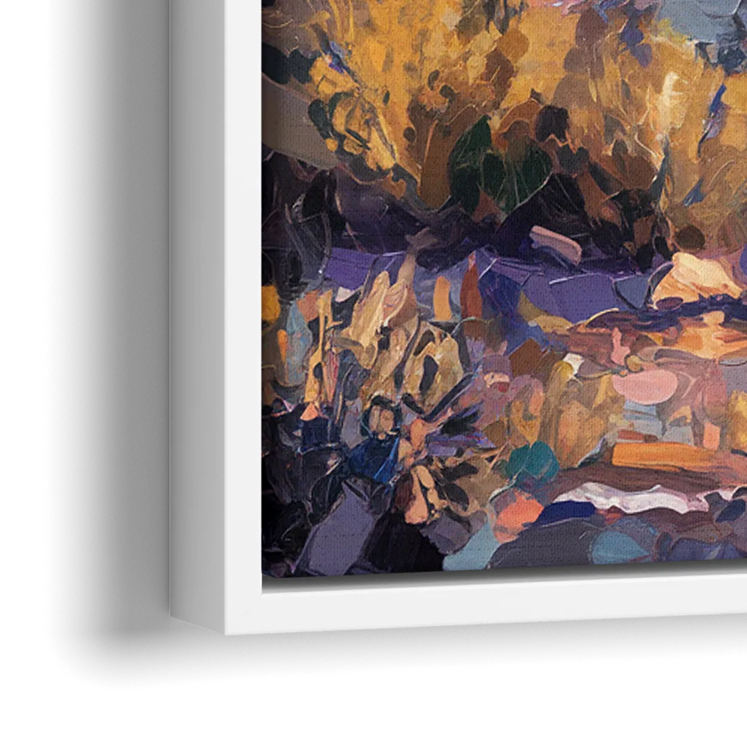 Scottsdale Mountain Views - Close-Up White Frame Canvas