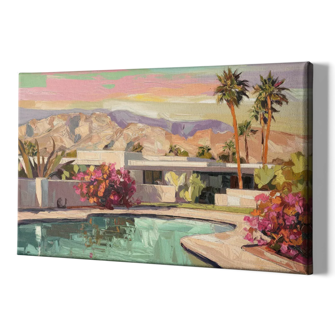 Palm Springs Sunlit Landscape - Canvas Print Art Sides
