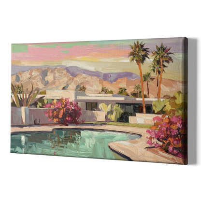 Palm Springs Sunlit Landscape - Canvas Print Art Sides