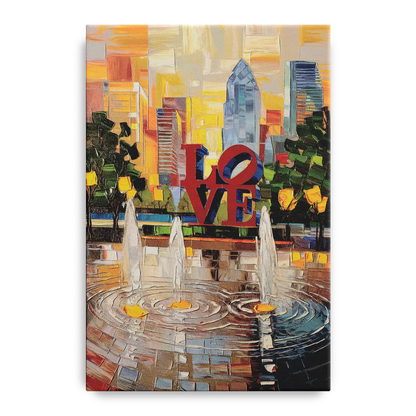 Philadelphia Love Park - Canvas Wall Art