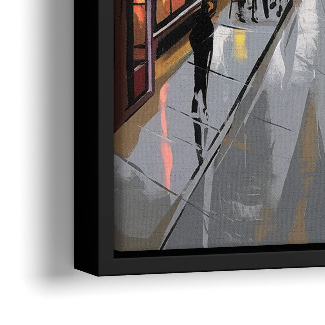 San Francisco Mission District Vibes - Close-Up Black Frame Canvas