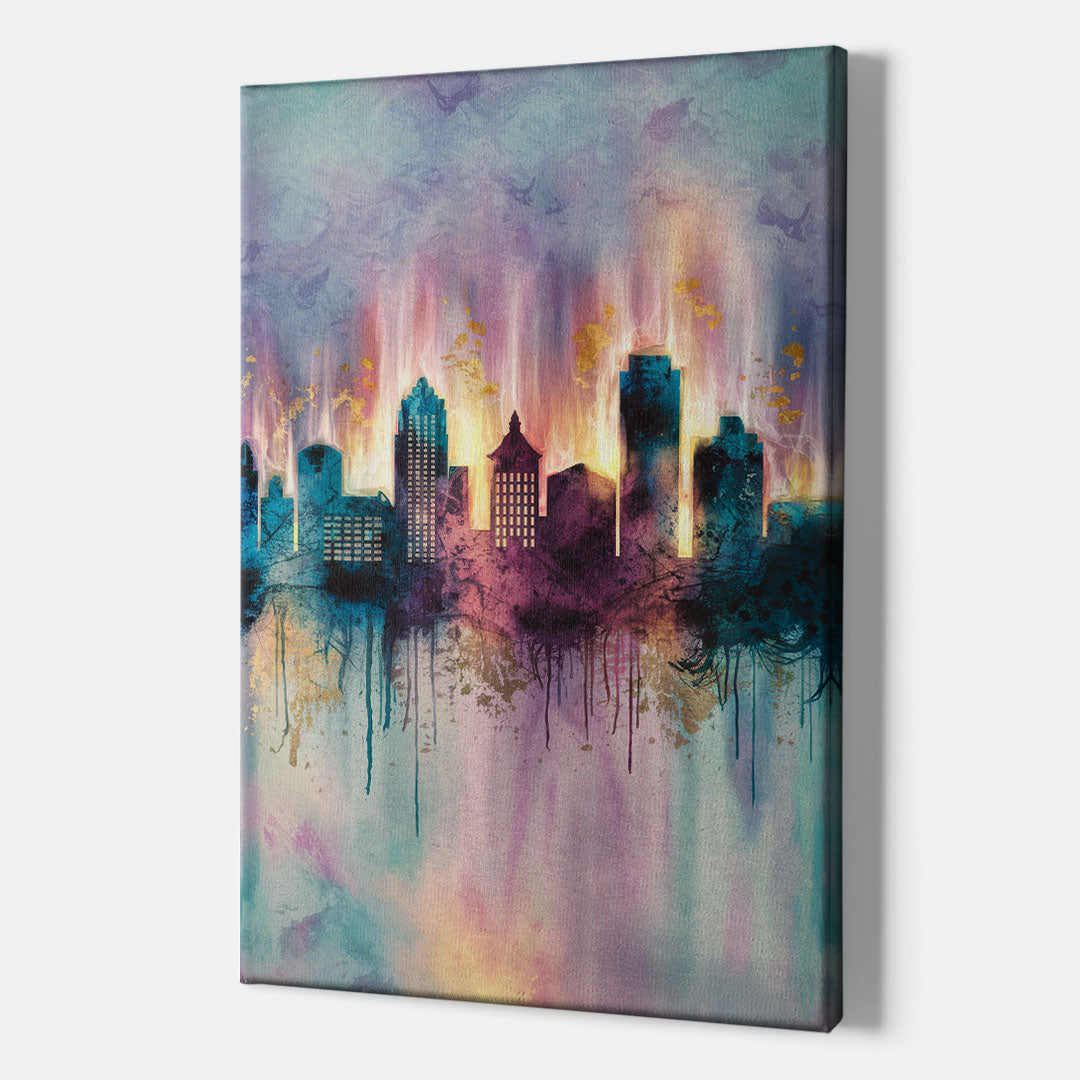 Richmond Skyline Glow - Canvas Wall Art Indoor