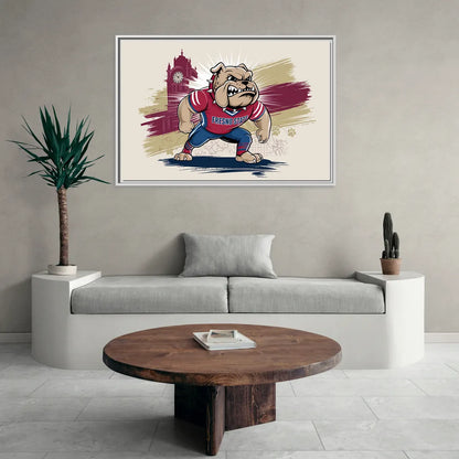 Fresno State Fans Unite - Living Room White Frame Canvas