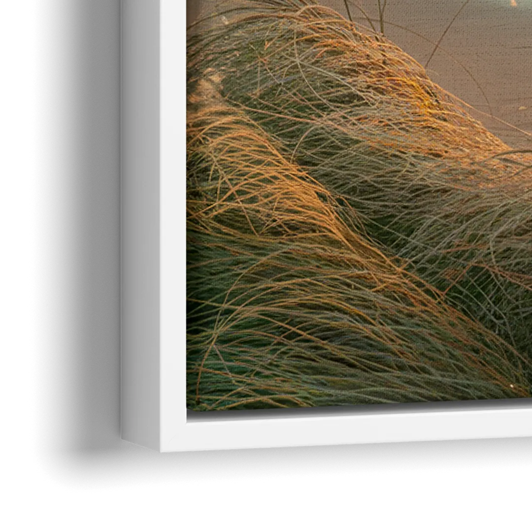 Sitka Tranquil Shores - Close-Up White Frame Canvas