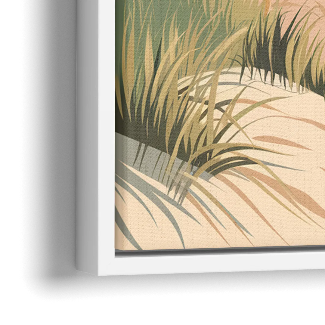 Cape May Ocean Breeze - Close-Up White Frame Canvas