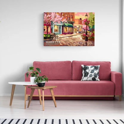 Marietta Cobb County Scenes - Canvas Wall Art Living Room