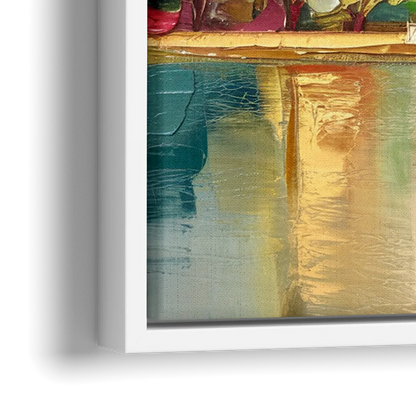 Washington Sunny Cityscapes - Close-Up White Frame Canvas