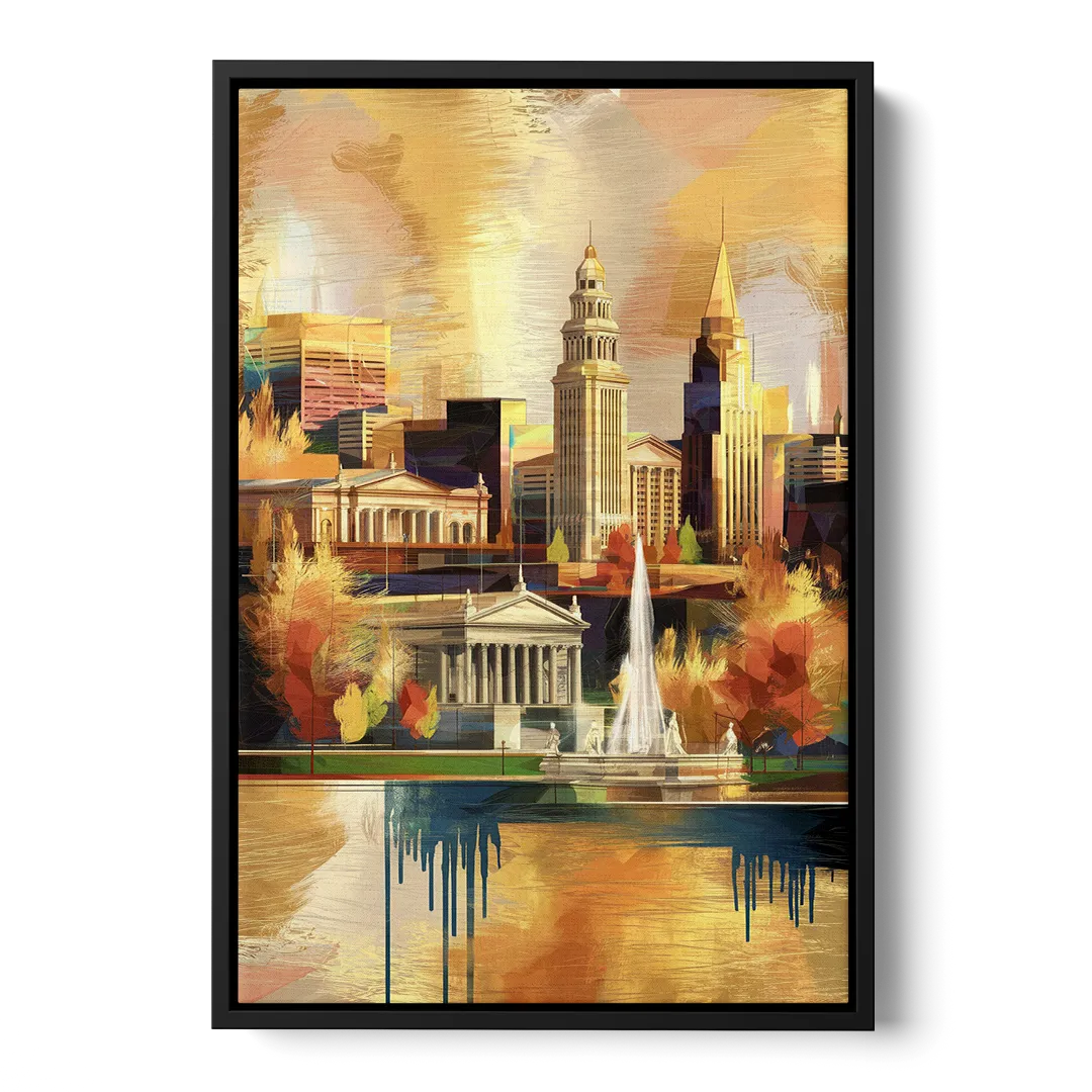 Cleveland Historic Landmarks - Black Frame Canvas
