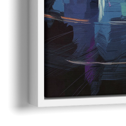 Los Angeles Airport Aerial View - Close-Up White Frame Canvas