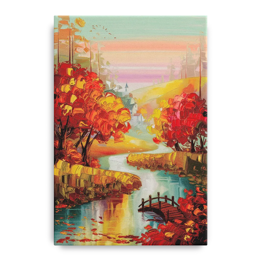 New Hope Autumn Landscape - Canvas Wall Art