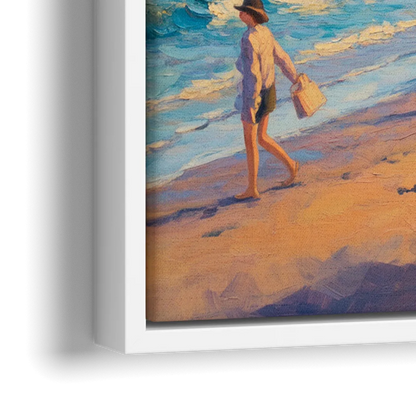 Kitsilano Beach Day - Close-Up White Frame Canvas