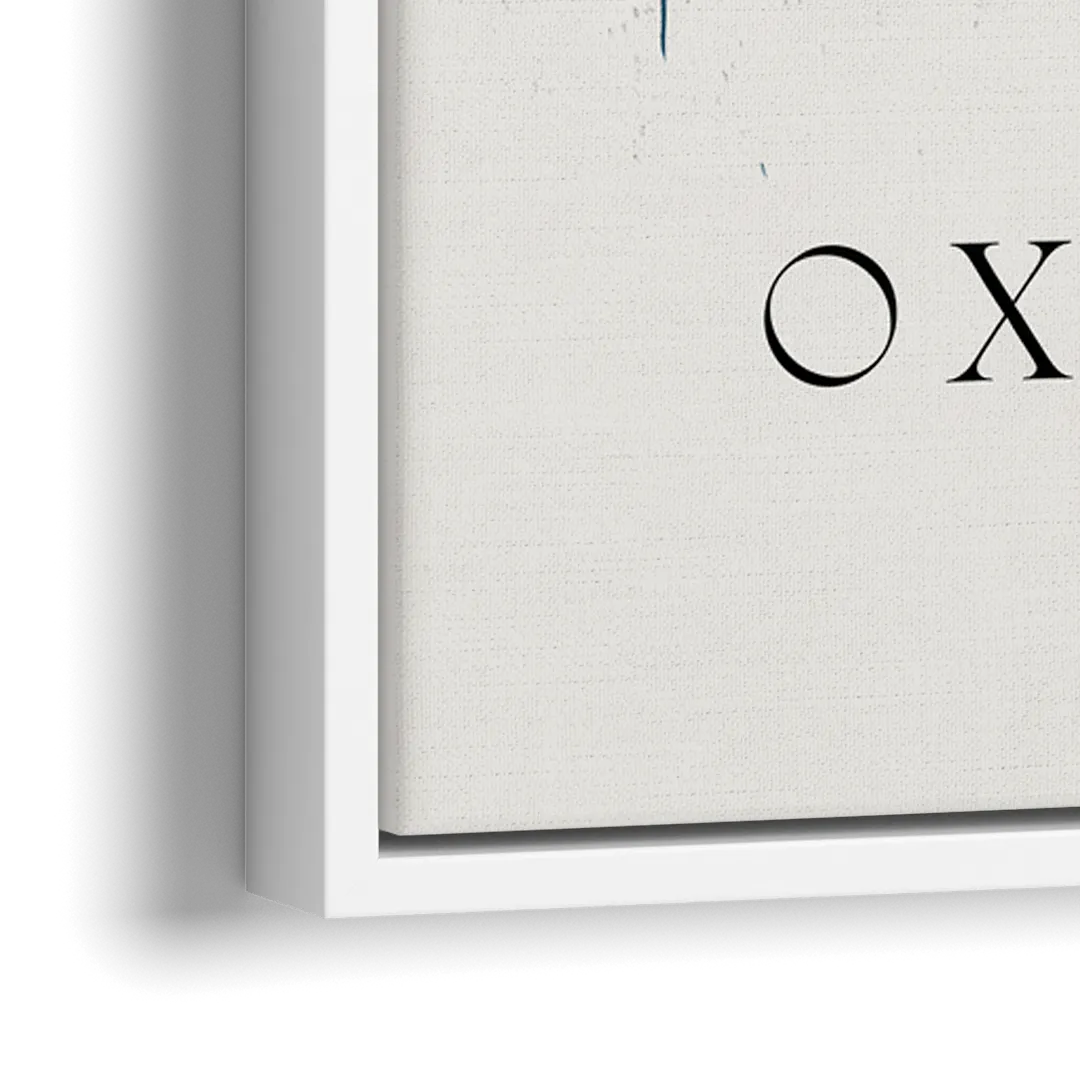 Oxford Skyline Panorama - Close-Up White Frame Canvas