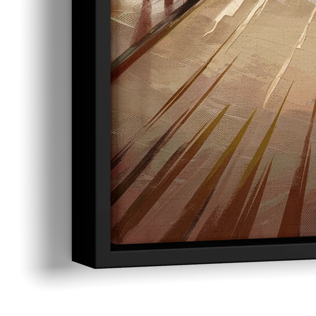 Arlington Urban Streets - Close-Up Black Frame Canvas