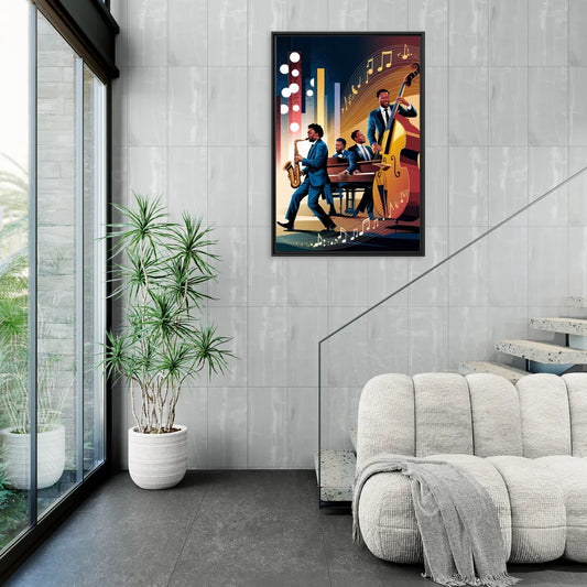 Franklin Music Legacy - Living Room Black Frame Canvas