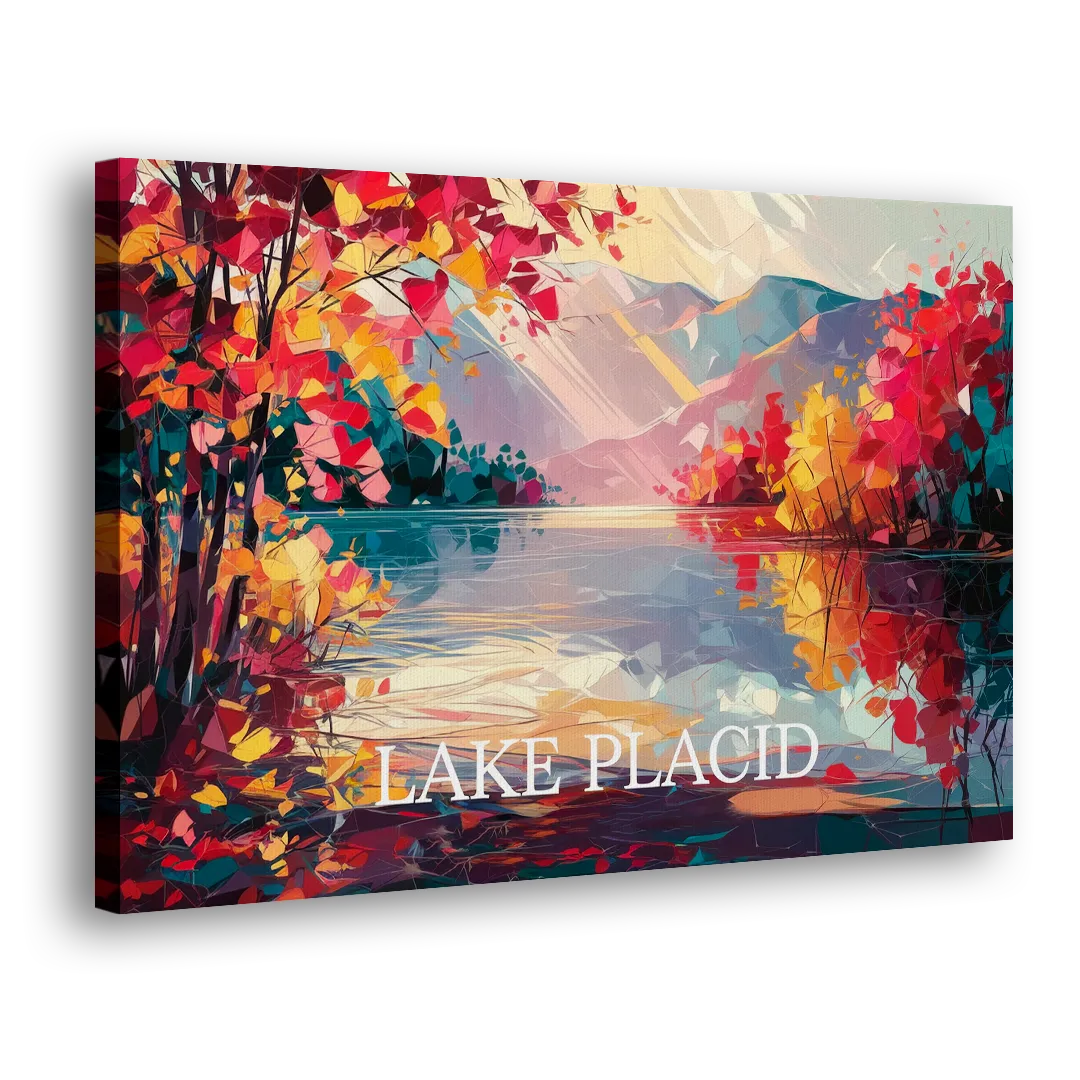 Lake Placid Autumn Splendor - Canvas Print Art Sides