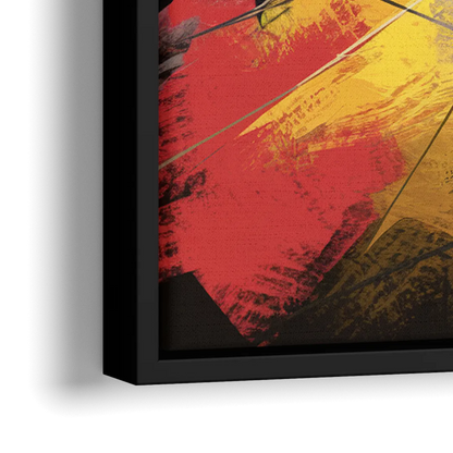 Plano Vibrant Streets - Close-Up Black Frame Canvas