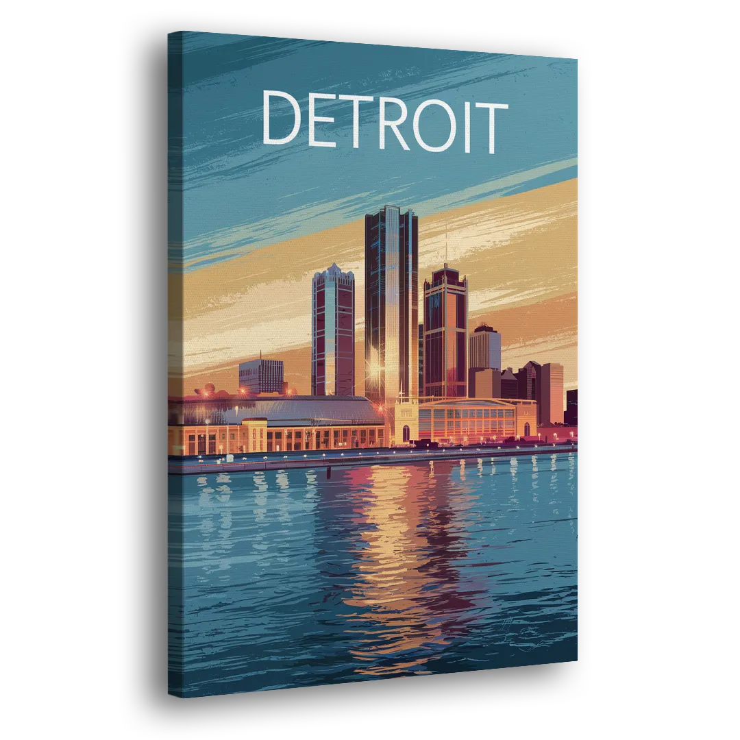 Detroit Historic Landmarks - Canvas Print Art Sides