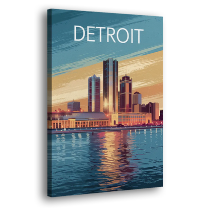 Detroit Historic Landmarks - Canvas Print Art Sides