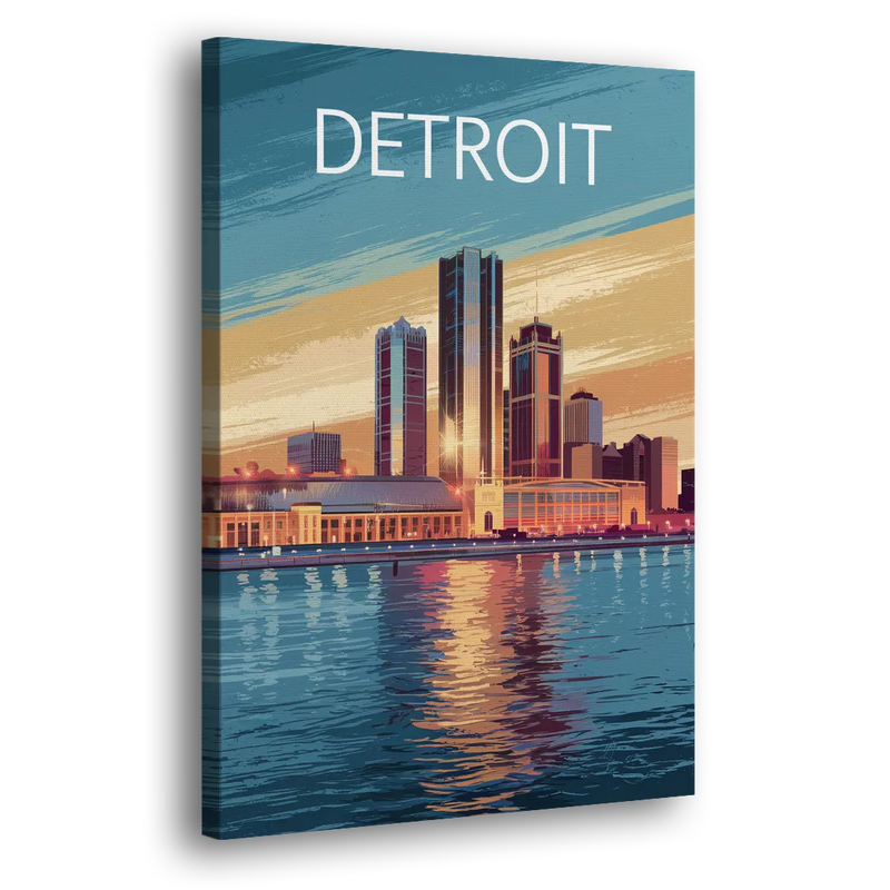 Detroit Historic Landmarks - Canvas Print Art Sides