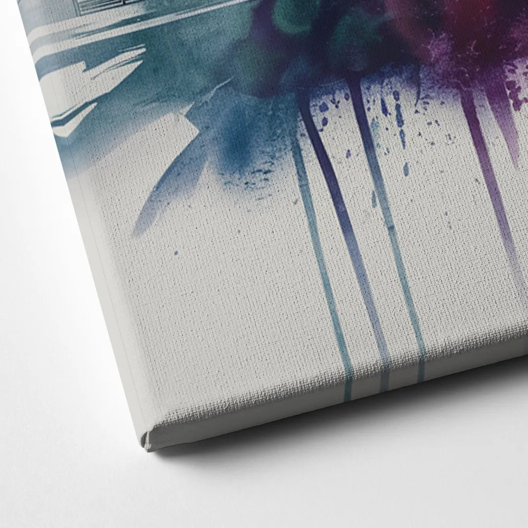 Columbus Ohio Skyline Canvas Close Up