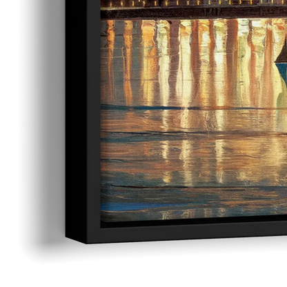 New York City Artistic View - Close-Up Black Frame Canvas