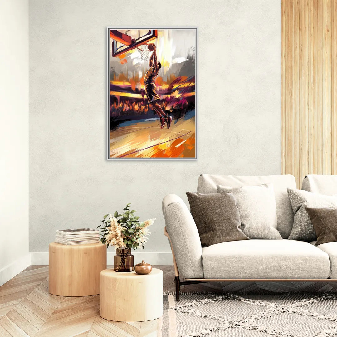 Irvine Basketball Spirit - Living Room White Frame Canvas