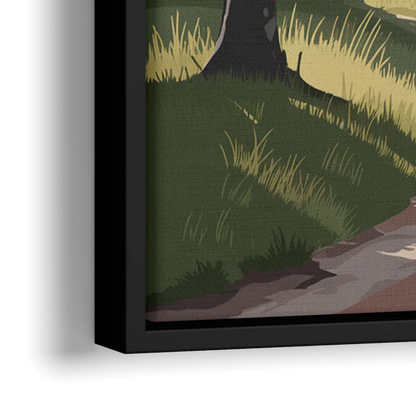 Sitka Forest Serenity - Close-Up Black Frame Canvas