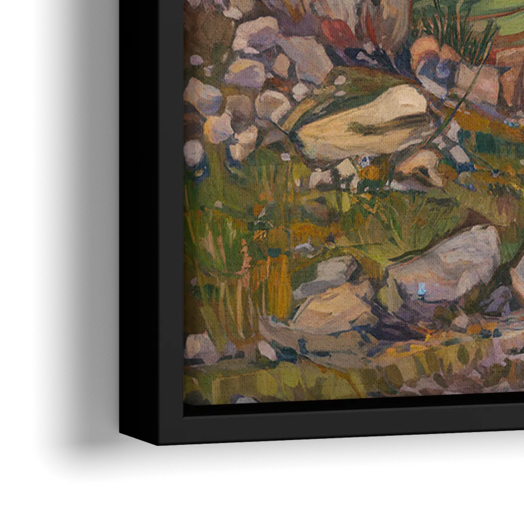 Telluride Rocky Mountain Peaks - Close-Up Black Frame Canvas