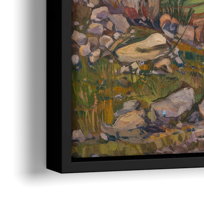 Telluride Rocky Mountain Peaks - Close-Up Black Frame Canvas