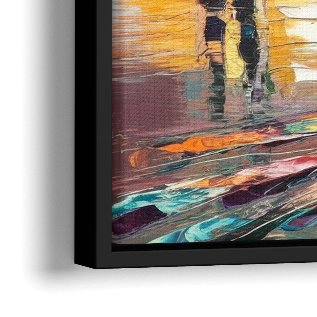 New Orleans Mississippi River Views - Close-Up Black Frame Canvas