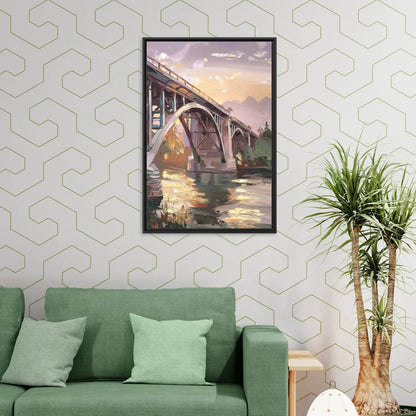 Spokane Historic Landmarks - Living Room Black Frame Canvas