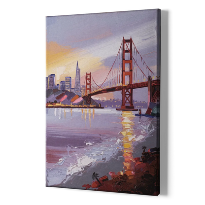 San Francisco Waterfront View Bay - Canvas Print Art Sides
