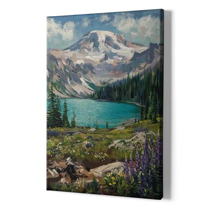 Washington State Mountain View - Canvas Print Art Sides