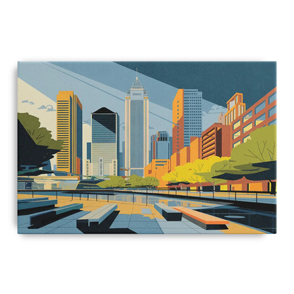 Jersey City Urban Architecture - Canvas Wall Art