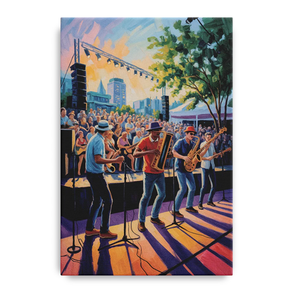 Montreal Jazz Festival Scene - Canvas Wall Art
