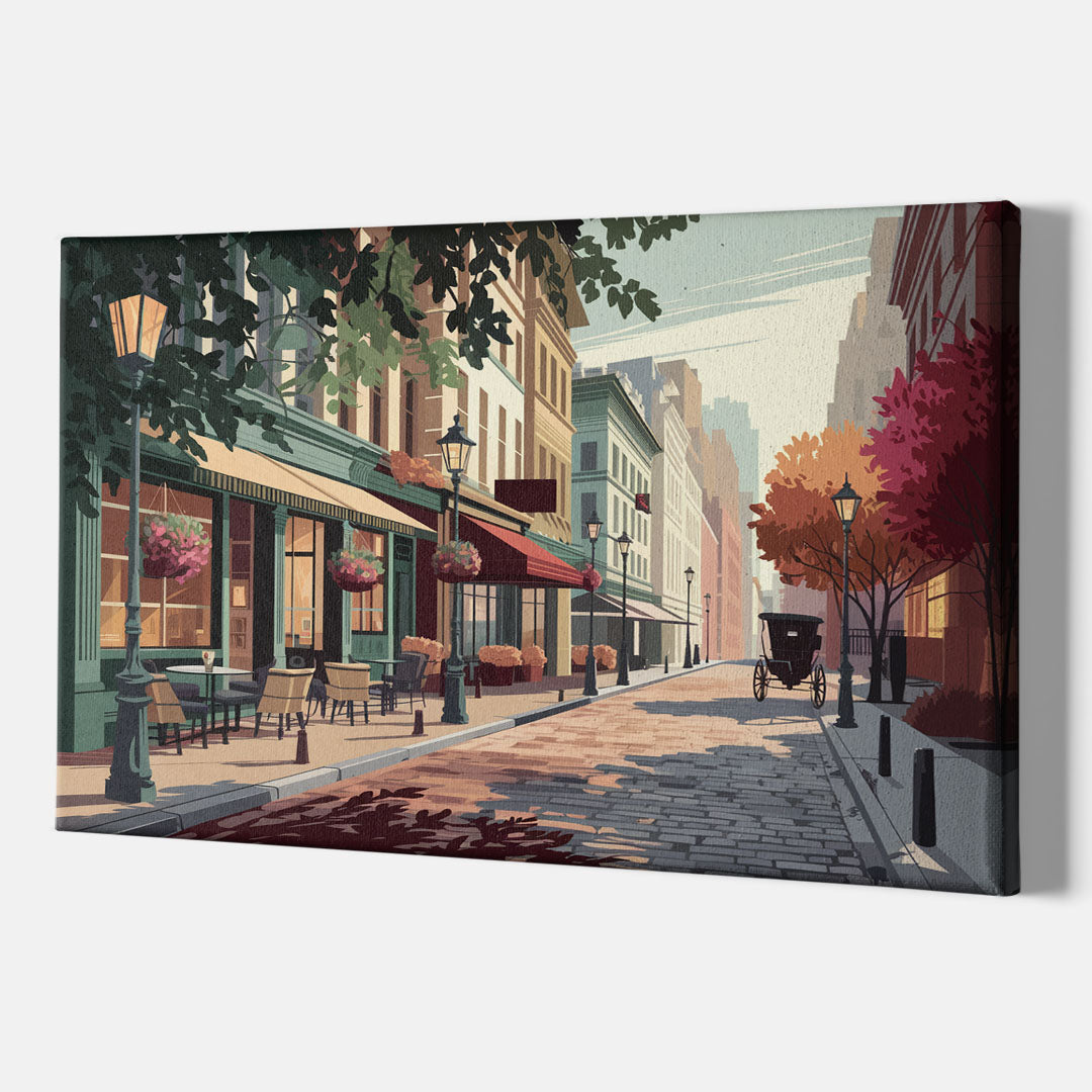 Franklin Vintage Streets - Canvas Wall Art Indoor