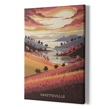 Fayetteville Sunset Views - Canvas Print Art Sides