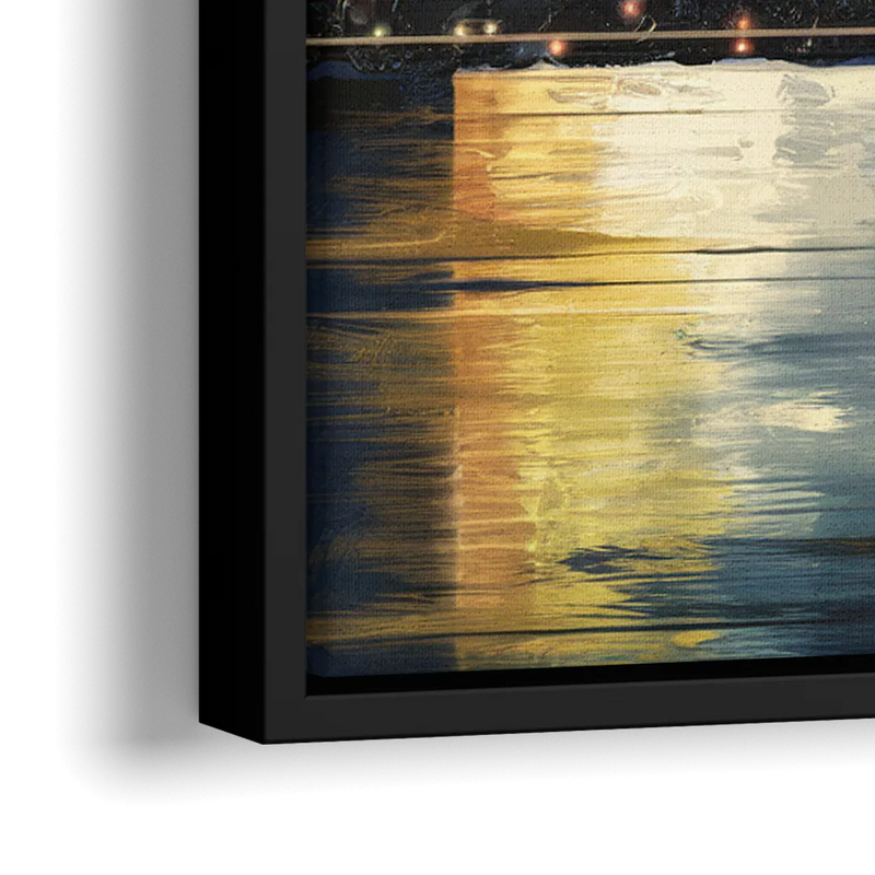 Irving Downtown Skyline - Close-Up Black Frame Canvas