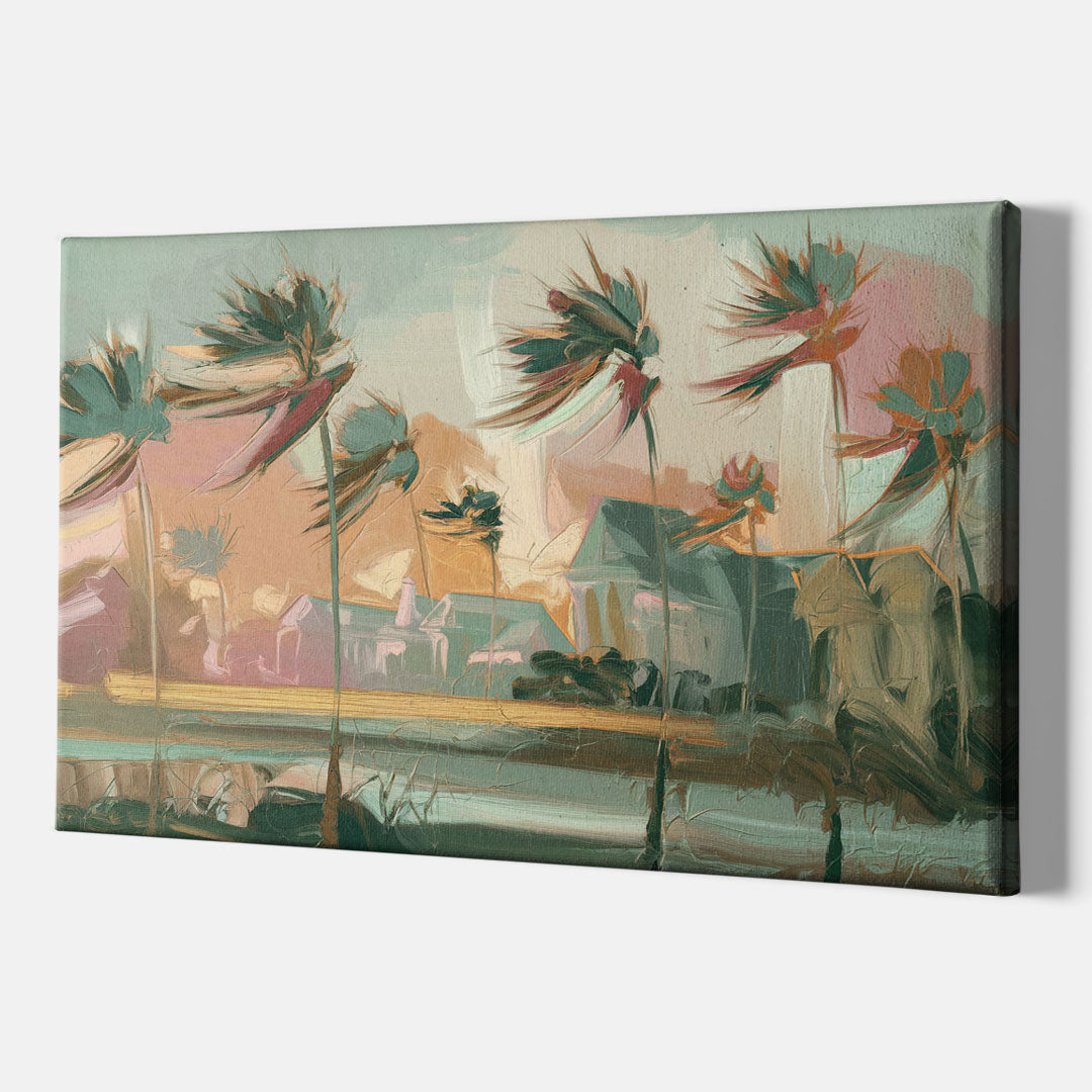 Charleston Palmetto Trees - Canvas Wall Art Indoor