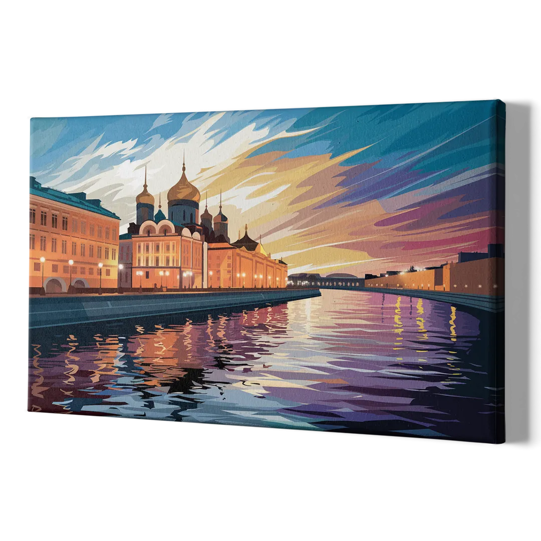 St. Petersburg Waterfront Sunset - Canvas Print Art Sides