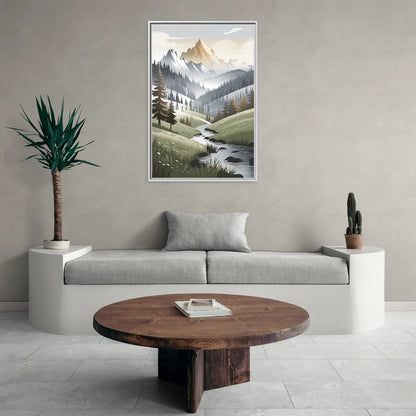 Vail Scenic Landscape - Living Room White Frame Canvas
