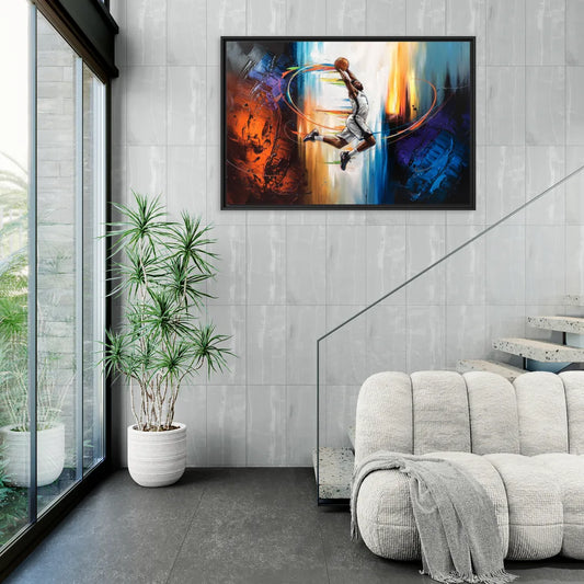 Fort Wayne Basketball Pride - Living Room Black Frame Canvas