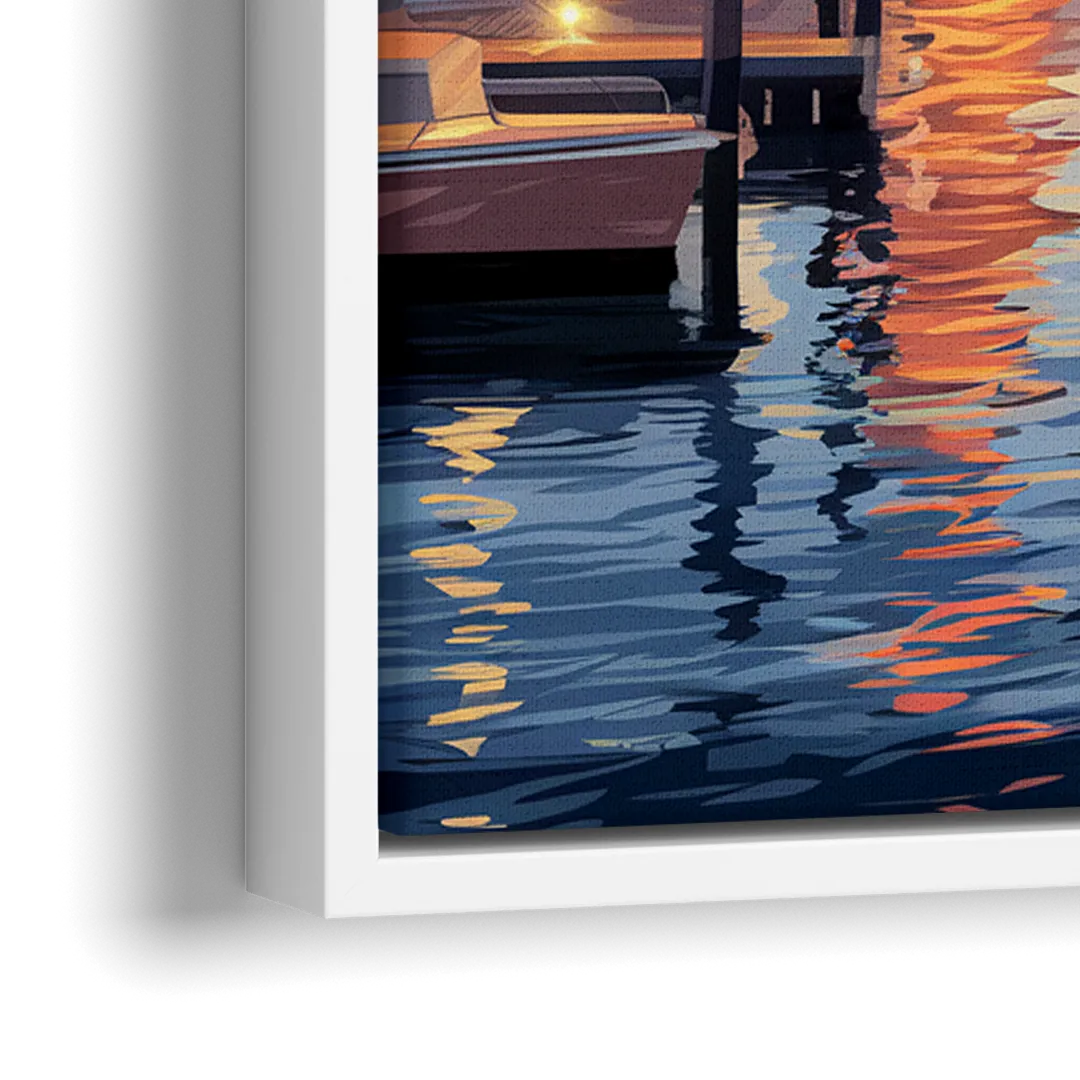 Norfolk Historic Downtown - Close-Up White Frame Canvas