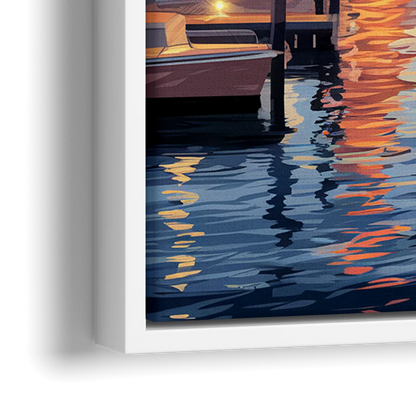 Norfolk Historic Downtown - Close-Up White Frame Canvas